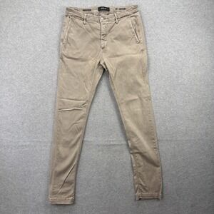 Replay Jeans Mens 33x34 Khaki Denim Pants Zeumar M9627L Hyperflex‎ Slim Stretch